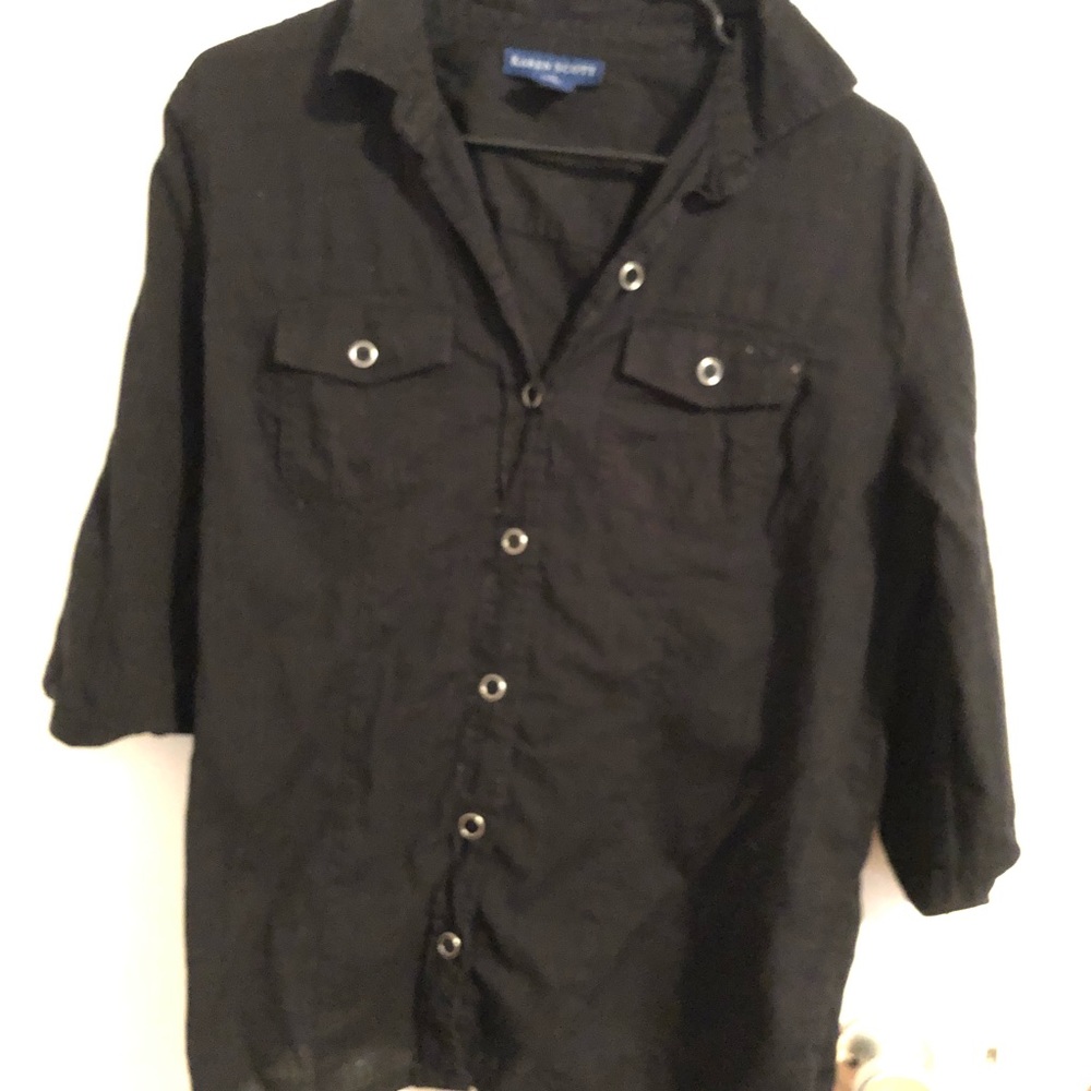 Women’s black button-down